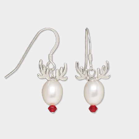 earrings made with pearls